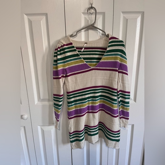 Free People Gidget Knit Sweater Dress Multicolored Extra Small - Picture 2 of 4